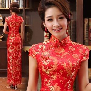 Ua hong Mei Traditional Dress, Red, Size XL, NWOT, Never Worn